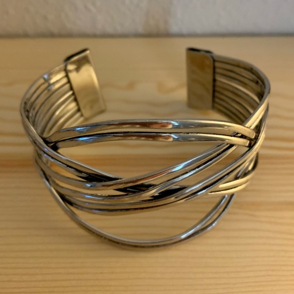 Silver Bangle Bracelet - Picture 2 of 2
